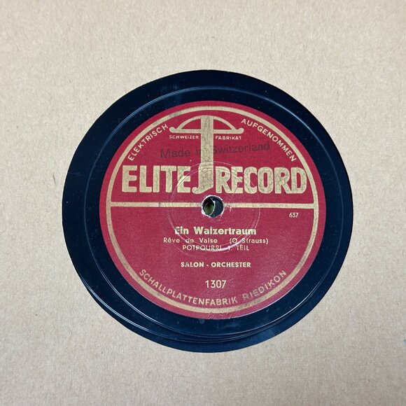 Vintage 78 RPM Record Album Book w/ 10 Shellac Discs Red Embossed VG German - Picture 5 of 14